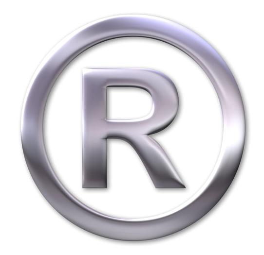 The registered trademark symbol, designated by � (a circled R also known as 